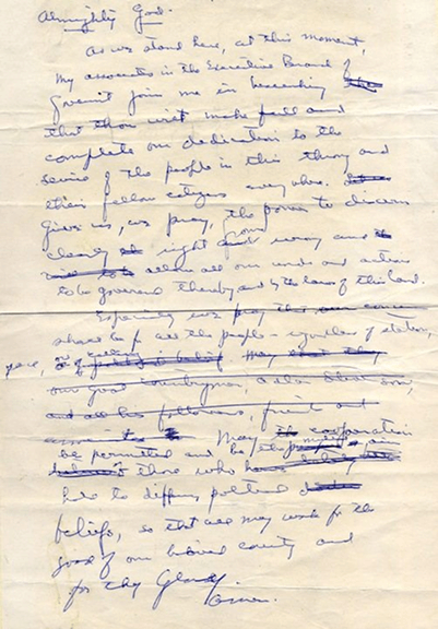 A President's Own Prayer